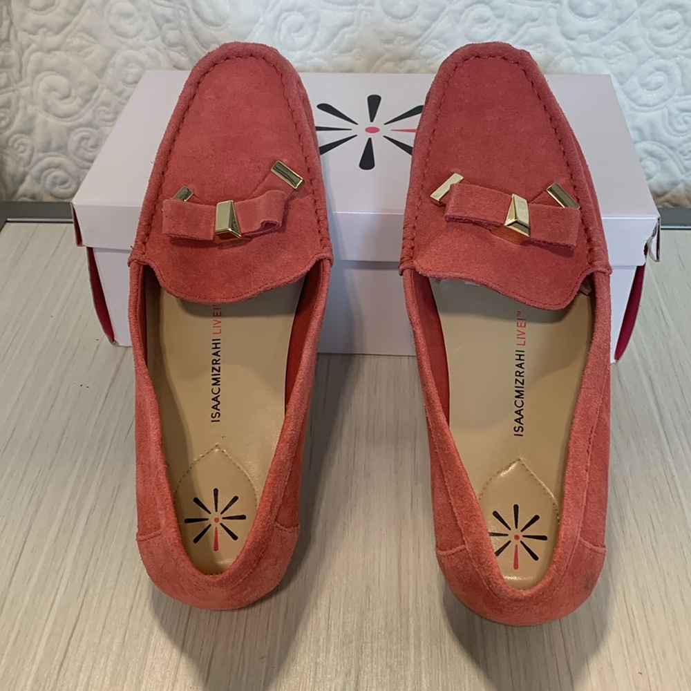 Chic orange Suede Loafers - Picture 2 of 4